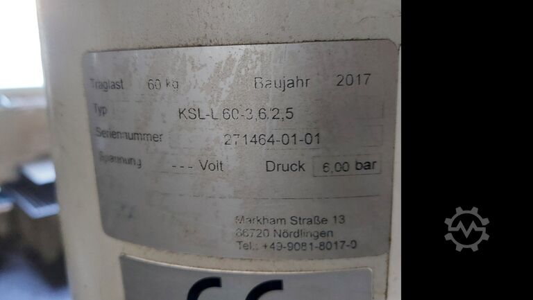 Pneumatischer Handlingskran mit Knickgel ZASCHE KSL – L – 60 -3.6 – 2.5