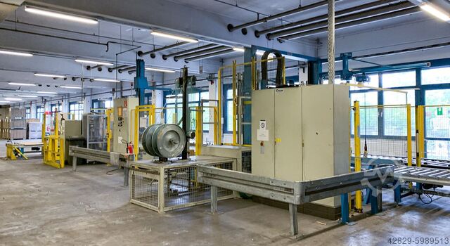 Pallet strapping & film wrapping line Cyklop XZE-311-22 und Cyklop GL 1020