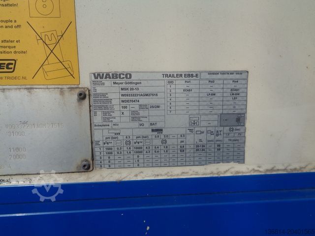 Kühlauflieger MEYER Meyer MSK 20-13 Frigoblock HK25