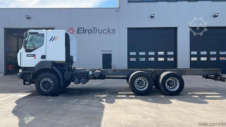 Fahrgestell mit Fahrerhaus Renault Kerax 450 DXI (BOITE MANUELLE / LAMES / BIG AXL...