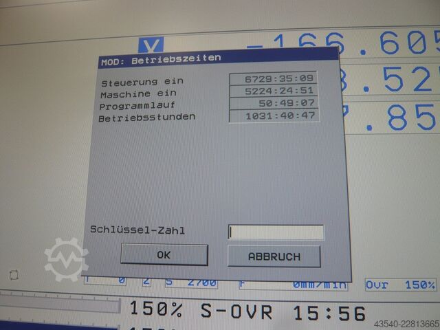 Fräsmaschine Kunzmann WF4/3 TNC 320 wenig Betriebsstunden