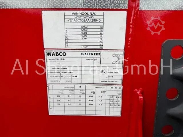 BDF system Van Hool Container Chassis  20´2x 20 `30`40`45 / 3x Achsen