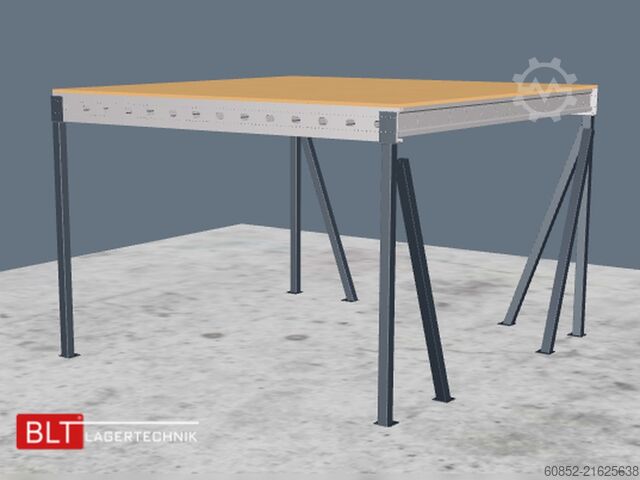 Storage platform 5x5m Lagerbühne , Belastung : 500kg/qm Unterkante: 3m ,ca. 25qm , Systembühne