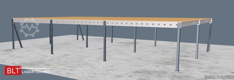 Storage platform 10x15m Lagerbühne , Belastung : 500kg/qm Unterkante: 2,5m ,ca. 150qm Systembühne