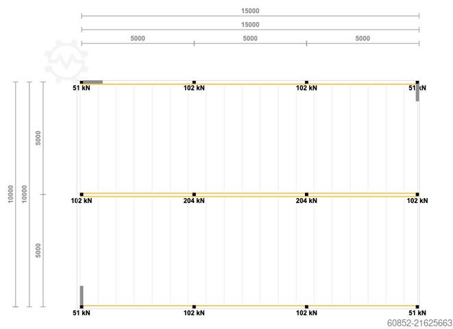 Storage platform 10x15m Lagerbühne , Belastung : 500kg/qm Unterkante: 2,5m ,ca. 150qm Systembühne