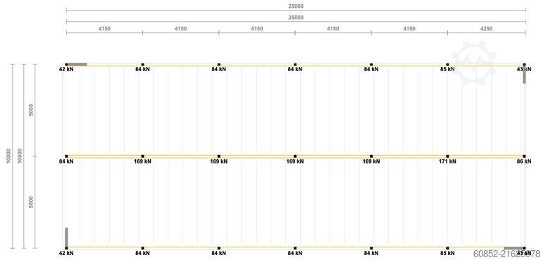 Storage platform 10x25m Lagerbühne , Belastung : 500kg/qm Unterkante: 3,0m , ca. 250qm Systembühne