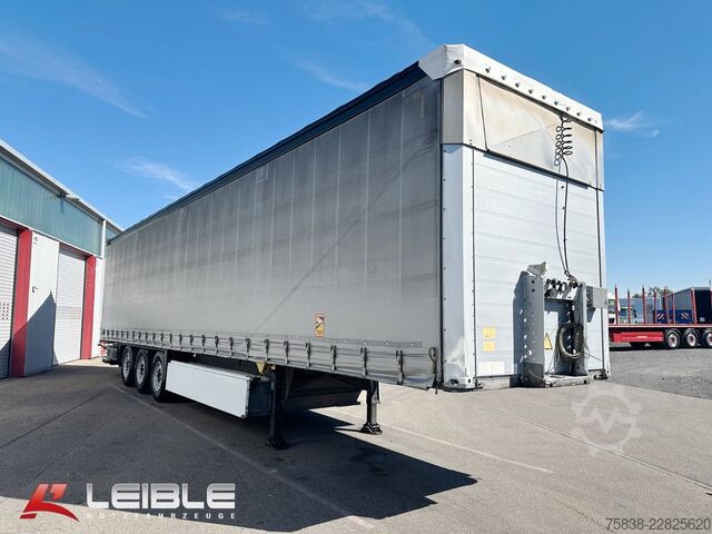 Auflieger mit Pritsche & Plane SCHMITZ CARGOBULL SCS Tautliner mit LBW / Ladebordwand Bär 2t