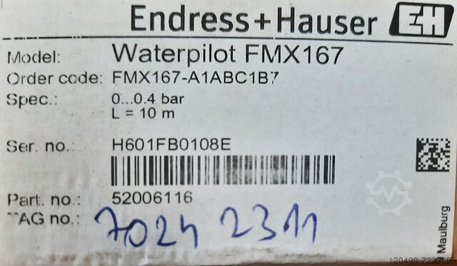 Pressure Hydrostatic Endress+Hauser FMX167