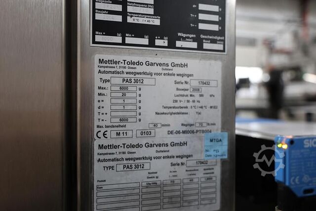 Labelling equipment Mettler Toledo Weigh price labelling line
