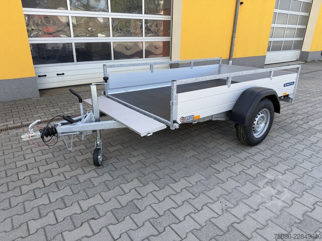 Car trailer Saris 255cm x 153cm 1,5t Rampen+kl. Frontwand