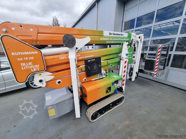 Selbstfahrende Arbeitsbühne Ruthmann Bluelift SA18 Bluelithium Unfall
