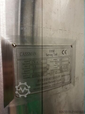 6-head counter-pressure filler with pressure tank Cassman 6 kops vuller