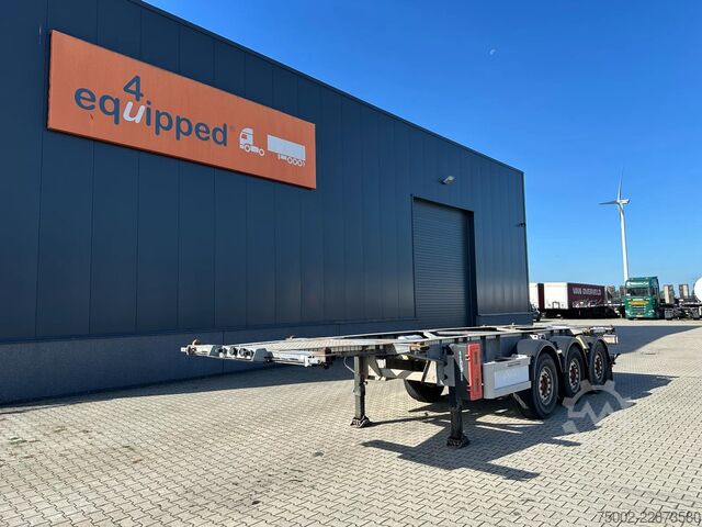 Container transportation Van Hool 3-ASSIGE OPLEGGER 20FT/30FT ADR CHASSIS / galva...