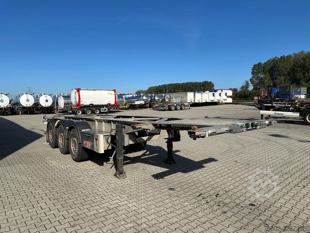 Container transportation Van Hool 3-ASSIGE OPLEGGER 20FT/30FT ADR CHASSIS / galva...