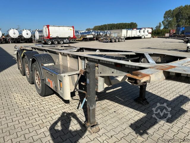 Container transportation Van Hool 3-ASSIGE OPLEGGER 20FT/30FT ADR CHASSIS / galva...