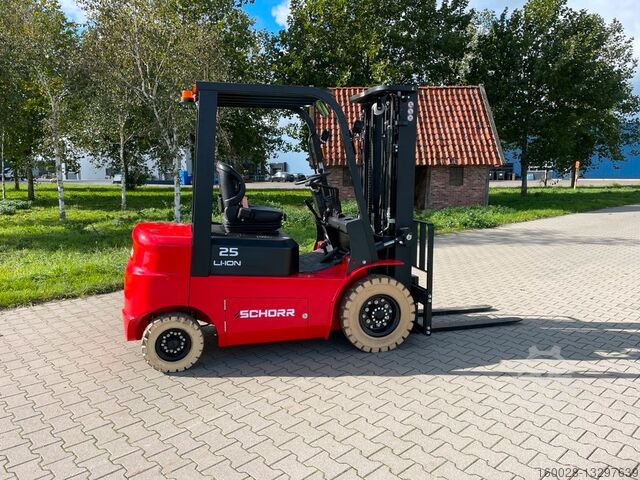 Electric forklift 2.5t Triplex free lift SCHORR RR25FL480E 2500 kg 4,8m Stapler