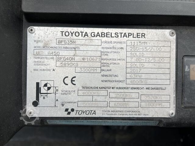 Treibgasstapler Toyota 8 FG 35 N