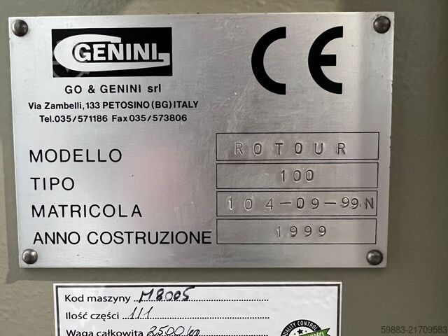 Woodturning machine / lathe Genini ROTOUR 100 CE