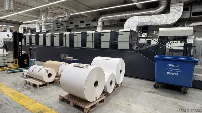 Sheetfedoffset Man Roland R 707 LTTLV UV Evolution + Mabeg RS 104