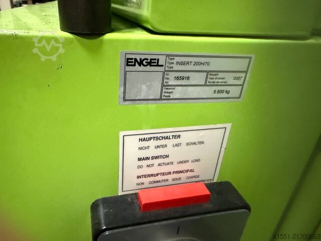 Injection moulding machines ENGEL insert 200 H/70 CC 200
