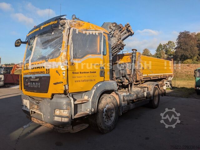Dreiseitenkipper LKW MAN TGS 26.440 / 6X4 / Manual / Hiab Kran 288