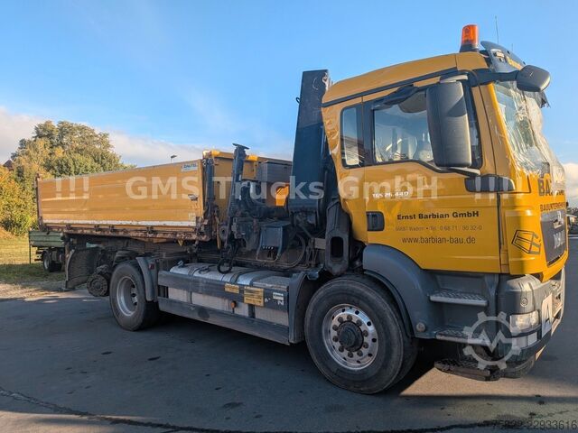 Dreiseitenkipper LKW MAN TGS 26.440 / 6X4 / Manual / Hiab Kran 288