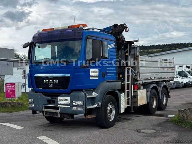 Kipper LKW MAN TGS 33.480 / 6X4 / Mei BORDM /25m Kran Palfinger
