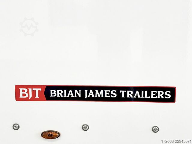 Car carrier van Brian James Trailers RACE TRANSPORTER 7 | 397-6023-35-3-10-W | TRIDEM | ZUSATZRAMPEN 600X235X199CM 3500KG GESCHLOSSENER AUTOTRAILER | WEISS
