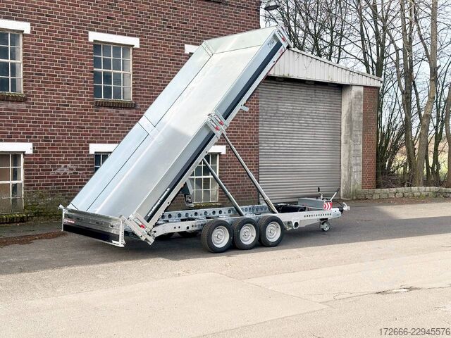 Rear tipper Brian James Trailers TIPPER 526-4020-35-3-12 | TRIDEM | PENDELKLAPPE 400X200X30CM 3500KG RÜCKWÄRTSKIPPER | SCHWARZ
