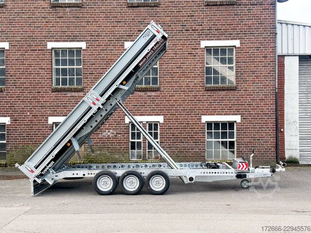 Rear tipper Brian James Trailers TIPPER 526-4020-35-3-12 | TRIDEM | PENDELKLAPPE 400X200X30CM 3500KG RÜCKWÄRTSKIPPER | SCHWARZ