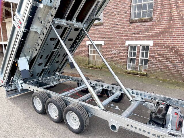 Rear tipper Brian James Trailers TIPPER 526-4020-35-3-12 | TRIDEM | PENDELKLAPPE 400X200X30CM 3500KG RÜCKWÄRTSKIPPER | SCHWARZ