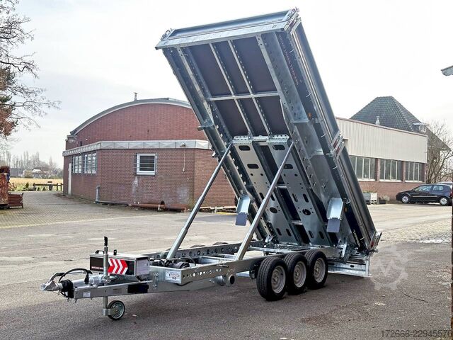 Rear tipper Brian James Trailers TIPPER 526-4020-35-3-12 | TRIDEM | PENDELKLAPPE 400X200X30CM 3500KG RÜCKWÄRTSKIPPER | SCHWARZ