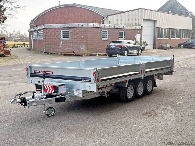 Rear tipper Brian James Trailers TIPPER 526-4020-35-3-12 | TRIDEM | PENDELKLAPPE 400X200X30CM 3500KG RÜCKWÄRTSKIPPER | SCHWARZ