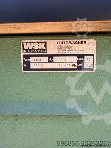WSK Intermarking Fritz Wagner Type 1164 – hot stamping / foil gilding machine WSK Intermarking Fritz Wagner Typ 1164 Maszyna do hot stampingu / złocenia folią
