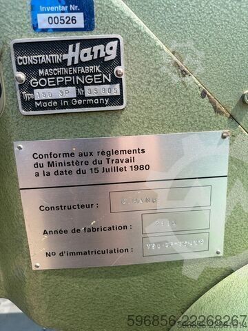  Constantin Hang Typ 150 3P Dwuwrzecionowa oczkarka / nitownica