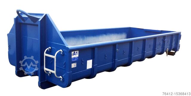 Roll-off container A1 Container Normbehälter 10 m³ Doppelflügeltür RAL 5010 Enzianblau Abrollcontainer
