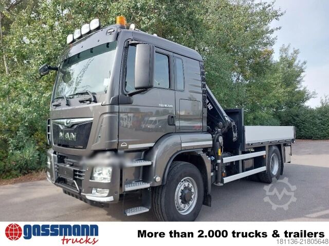 Flatbed truck MAN TGS 18.320 4x4H BL, HydroDrive, Kran Hiab X-HiPro