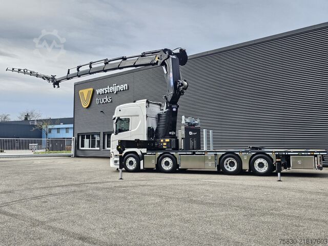 Crane truck Scania R590 V8 / 8x2 / HMF 9520 + JIB + LIER / TREKKER...