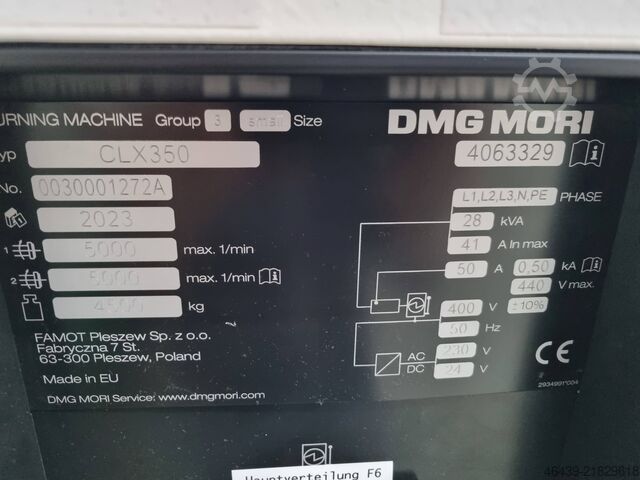 CNC turning and milling center DMG MORI CLX 350