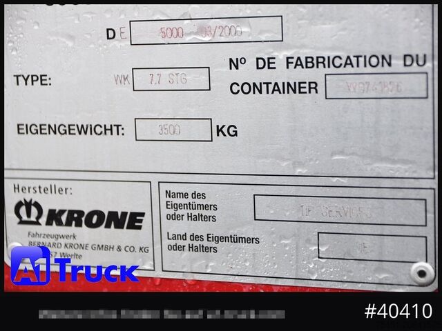Swap body with box structure KRONE BDF 7,82 Wechselbrücke, 2680mm Innenhöhe.