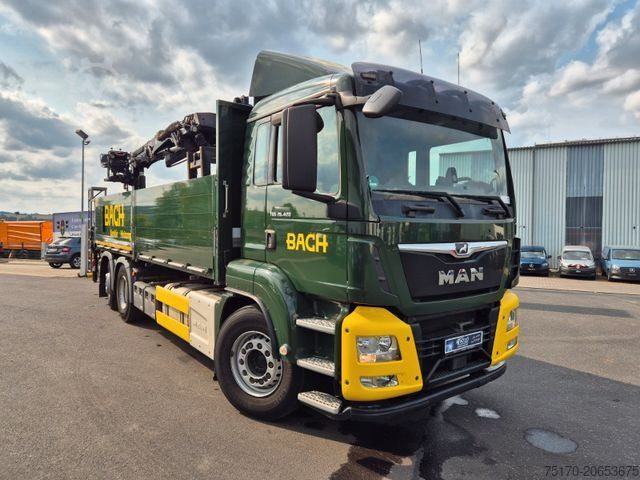Flatbed truck MAN TGS 26.420 6x2-4 LL Hiab 177K PRO 2 Stück