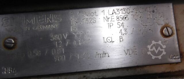 Electric motor 1.2/4 kW 980/1450 Rpm Siemens 1LA3130-1BD40-Z