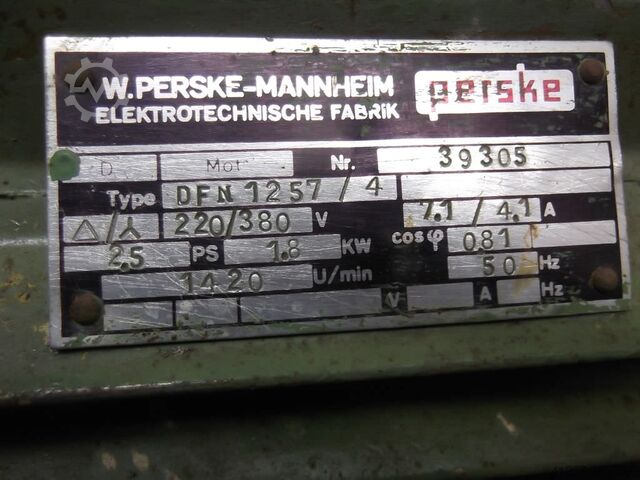 Electric motor 1.8 kW 1420 Rpm Perske DFN1257/4