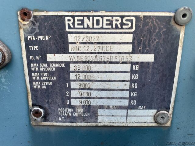 Container transport Renders ROC 12.27 CCE 20/30 FT Tipper-Kipper / BPW Axle...