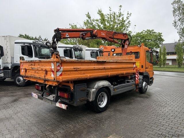 Tipper truck Mercedes-Benz Atego 1218 Kipper Kran Atlas 65