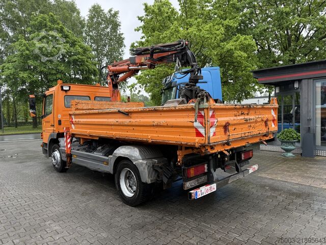 Tipper truck Mercedes-Benz Atego 1218 Kipper Kran Atlas 65