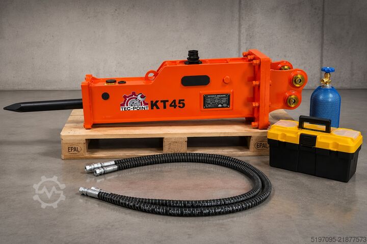 Hydraulic hammer for 1.2–3.0 t excavator Tec-Point KT45 Hydraulikhammer schallgedämpft