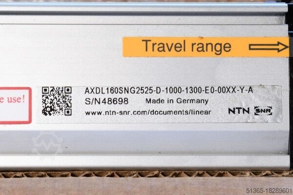 Parallel axis with synchronous motor NTN SNR AXDL160SNG2525-D-1000-1300-E0-00XX-Y-A + 1FK7060-2AF71-1CH1