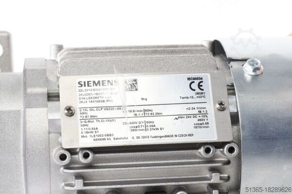 Spur gear motor, i=69.39 Siemens 2KJ3201-1BD21-2AG1-Z