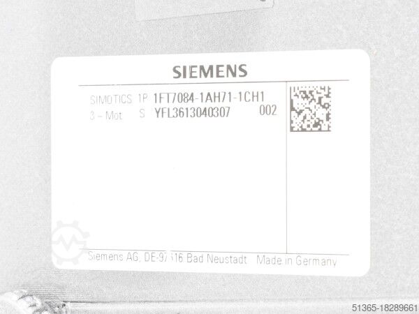 Synchronous motor Siemens 1FT7084-1AH71-1CH1